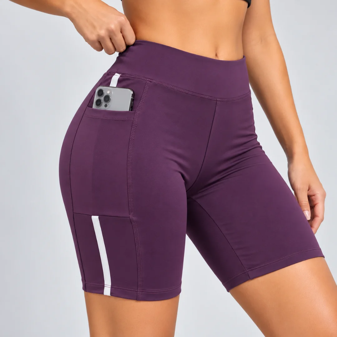 Biker con Tira y Bolsillo - Shorts%20morados%20con%20bolsillo%20para%20smartphone.png