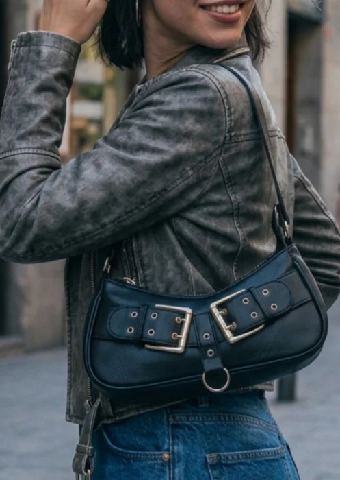 Mini Bag, Cartera Hebilla Grande/argolla Regulable, 26×12×prof 6 Cm Aprox, Navidad