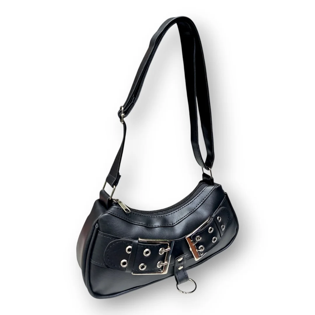 Mini Bag, Cartera Hebilla Grande/argolla Regulable, 26×12×prof 6 Cm Aprox, Navidad - Imagen 2