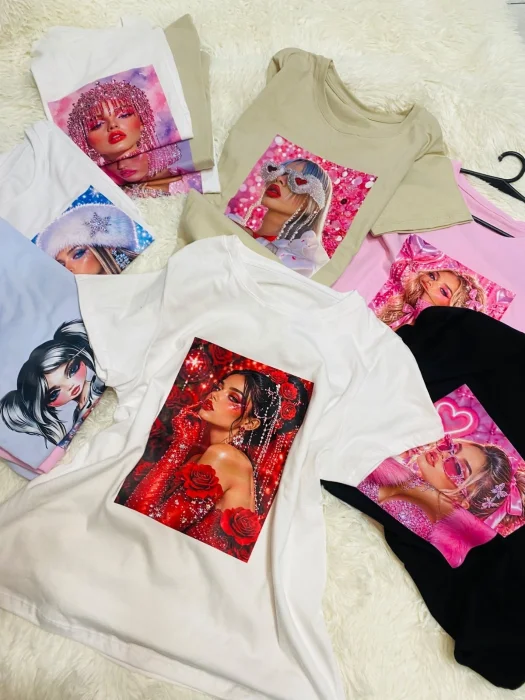 Remeras Largas Estampadas