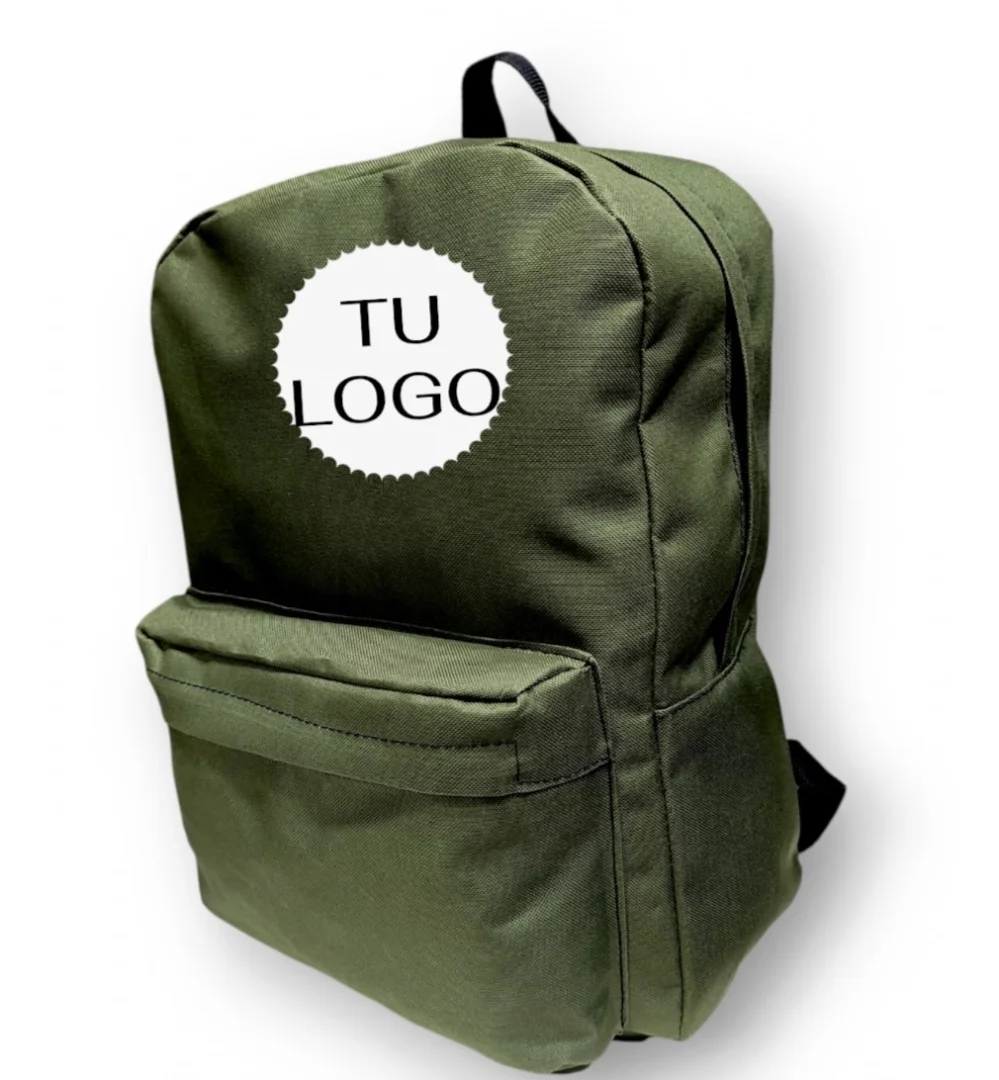 Mochila Cordura Lisa para Poner Tu Logo 29×41×prof 13 Cm Aprox, Escolar,utiles - Imagen 1