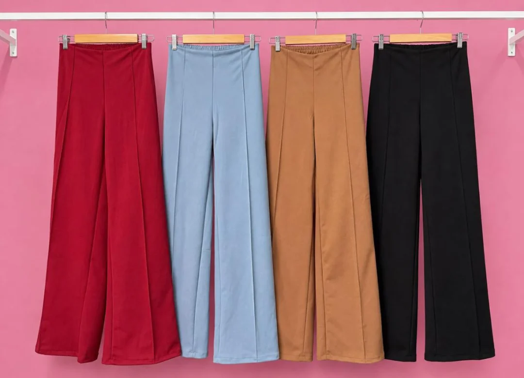Palazzo Scuba Crep Talle Especial Mujer Verano Dama Pantalón Jogging Calza - Imagen 2