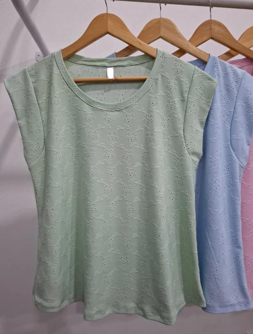 Remera Broderi Mujer Verano Dama Camisa Camiseta Remeron Top Manga Corta - Imagen 2