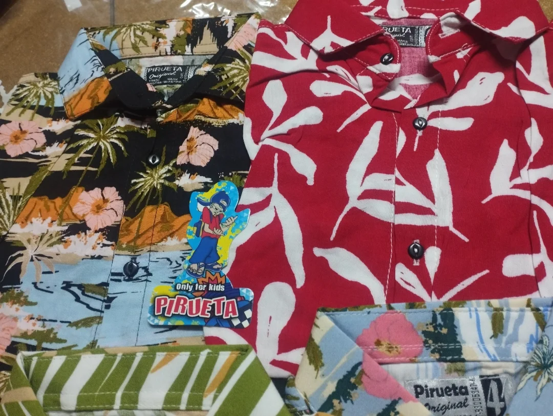 Camisa Fibrana Hawaiana Niño - Imagen 7