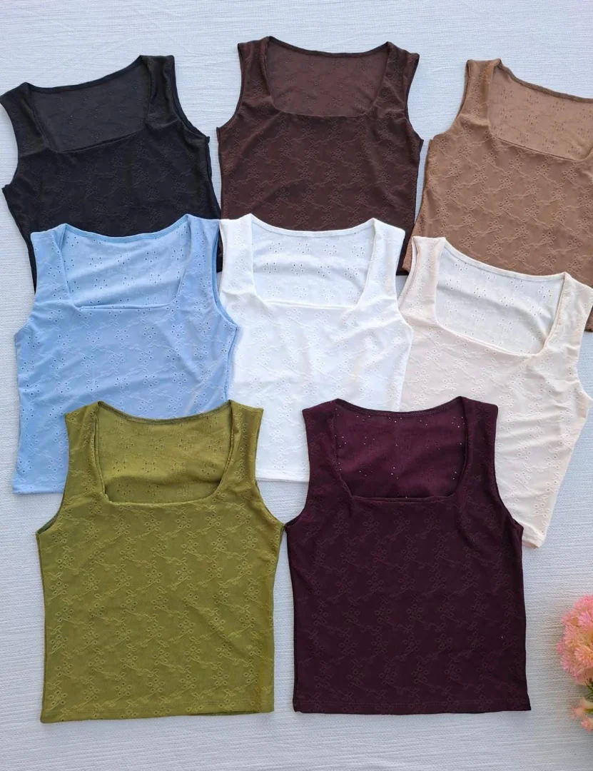 Músculosa Broderi Mujer Verano Dama Camisa Camiseta Remera Remeron - Imagen 2