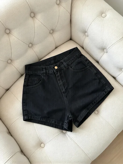Shorts Jeans Negro