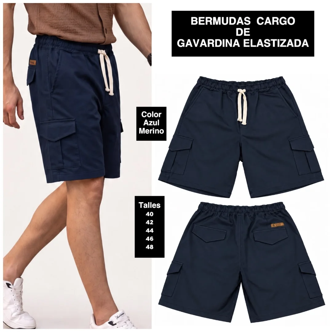 Bermuda Cargo de Gavardina Elastizado - Imagen 6