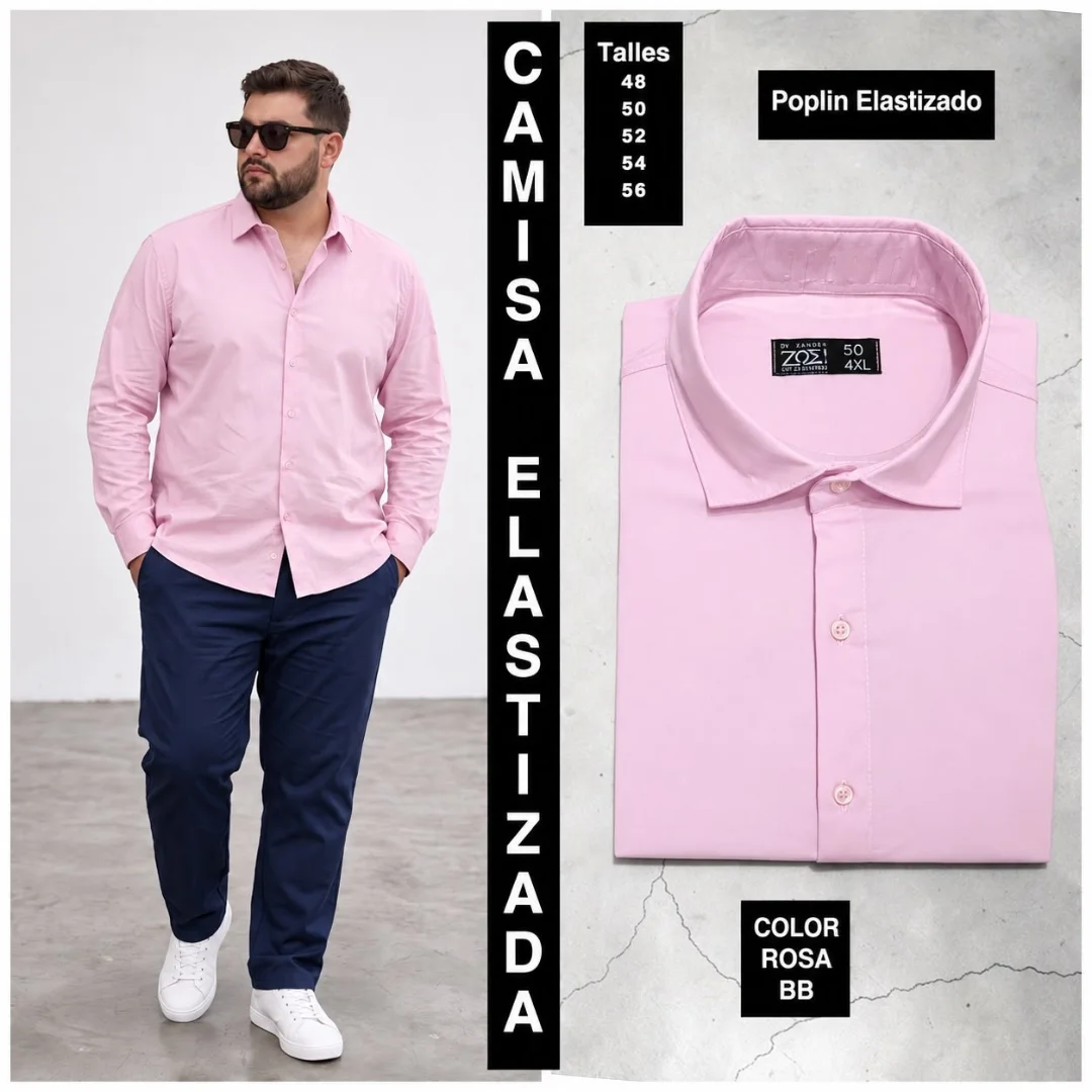 Camisa Elastizada Talles Especiales - Imagen 1