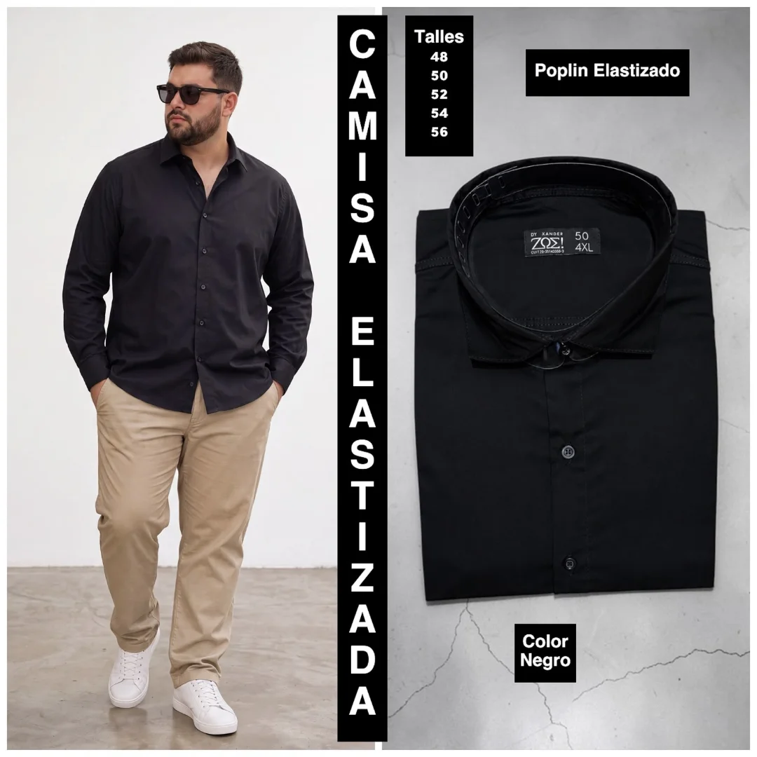 Camisa Elastizada Talles Especiales - Imagen 2