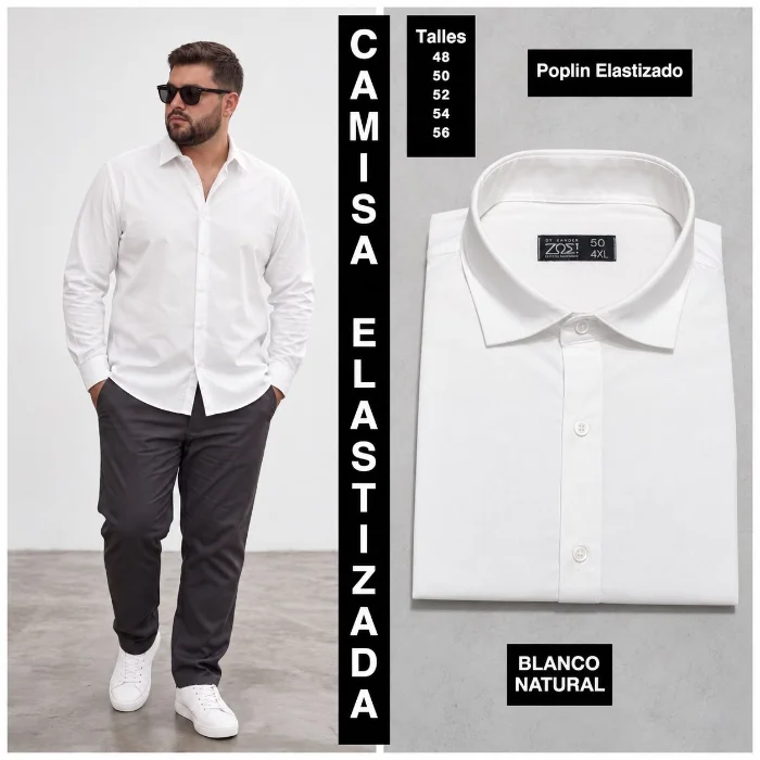 Camisa Elastizada Talles Especiales