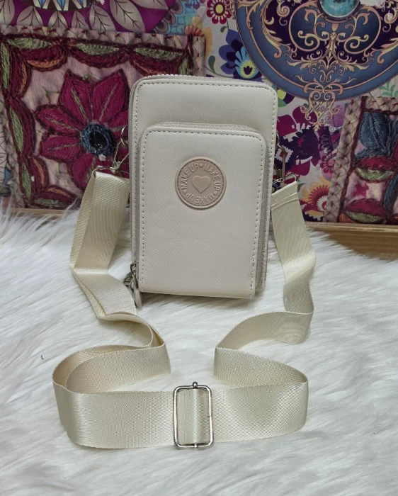 Porta Celular de Cuero Pu Excelente Calidad con Tira Larga Regulable y Desmontable