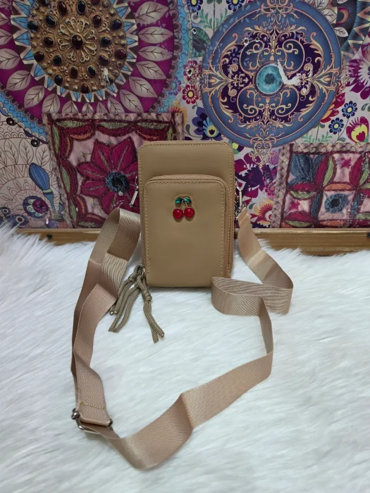Porta Celular de Cuero Pu Excelente Calidad con Tira Larga Regulable y Desmontable