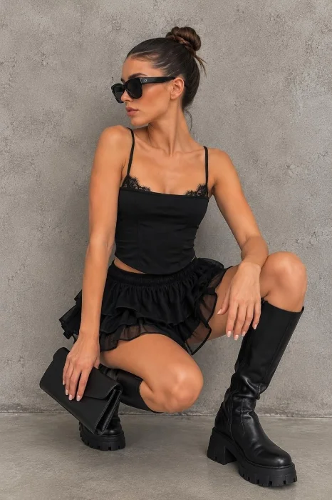 Musculosa con Encaje