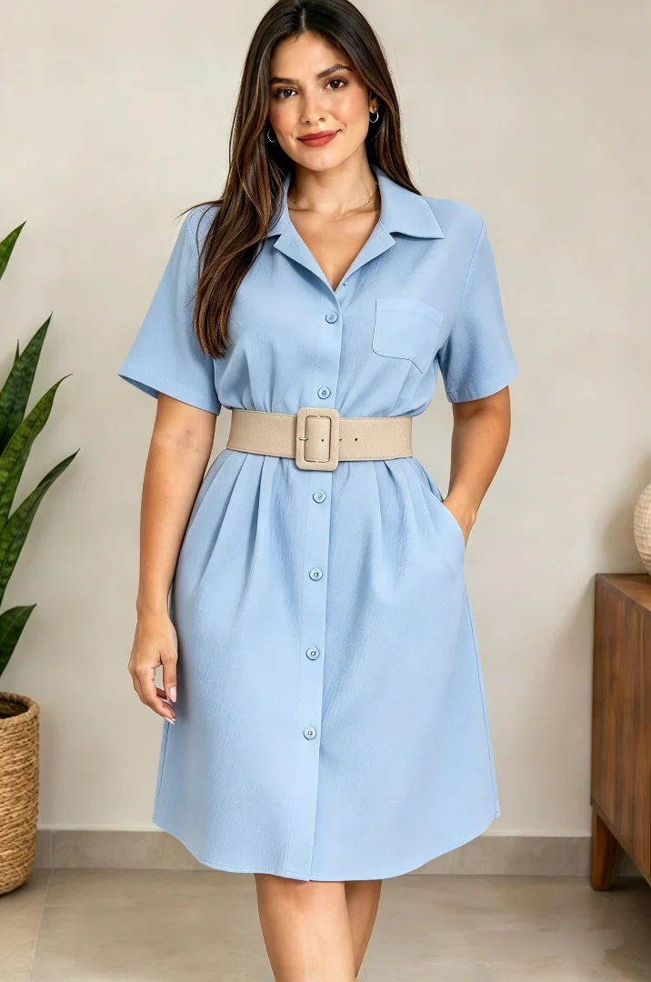 Vestido Camisa Mujer - Imagen 4