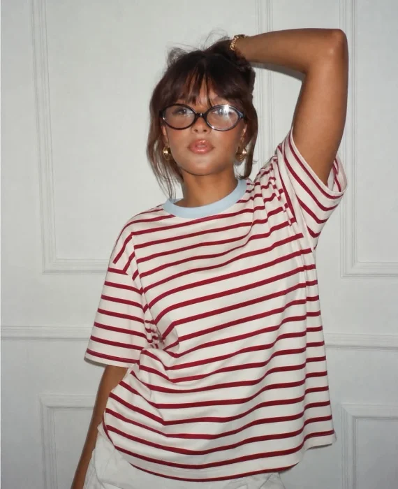 Remera Rayada Combinado
