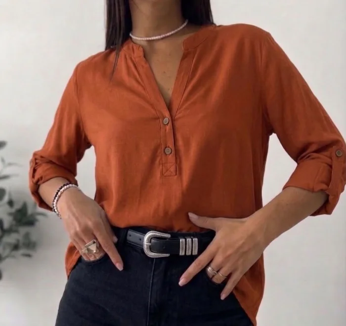 Camisa Cuello Maho Blusa