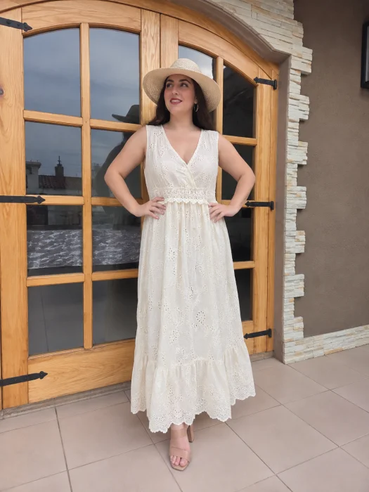 Vestido Broderi Largo