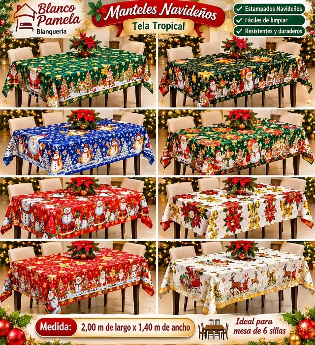 Mantel Tropical Navideño