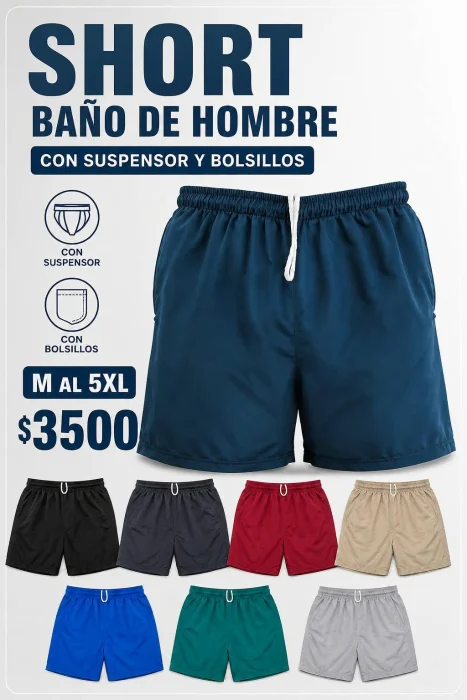 Short Baño de Hombre con Suspensor