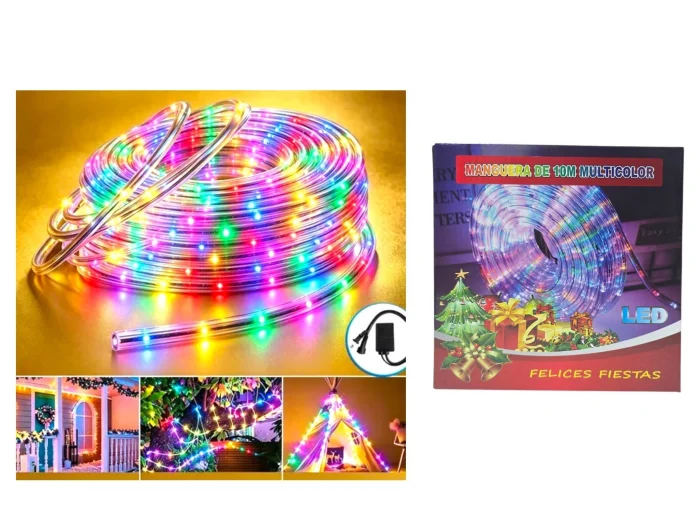 Manguera Multicolor Led 10mts a 220 (pol-13)