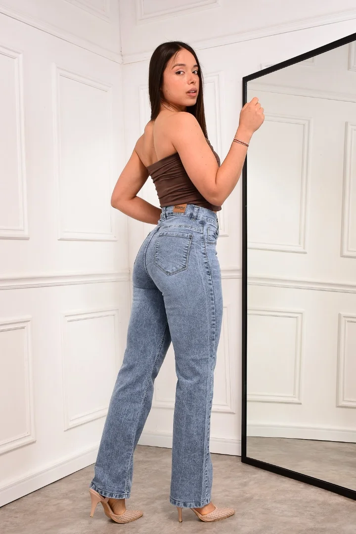 Wide Leg Elastizado Tiro Alto - Imagen 1