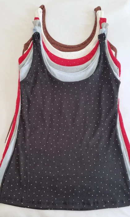 Músculosa de Morley con Lycra Strass(brillo)