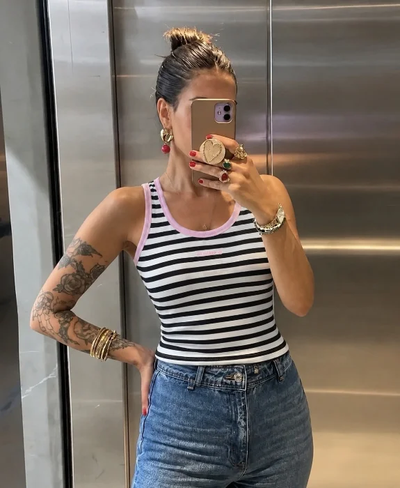 Musculosa Bordada