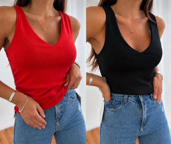 Musculosa Lycra Escote V