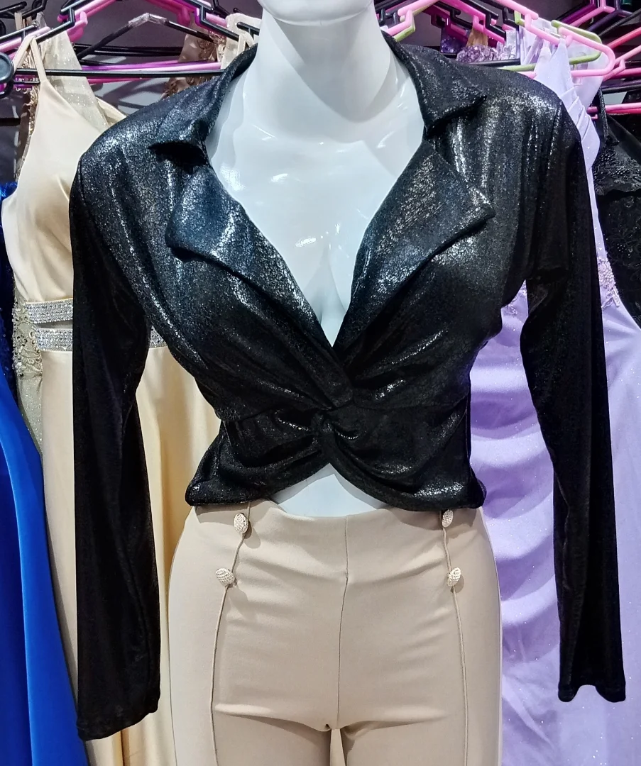 Blusa Cruzada Manga Larga - Imagen 2