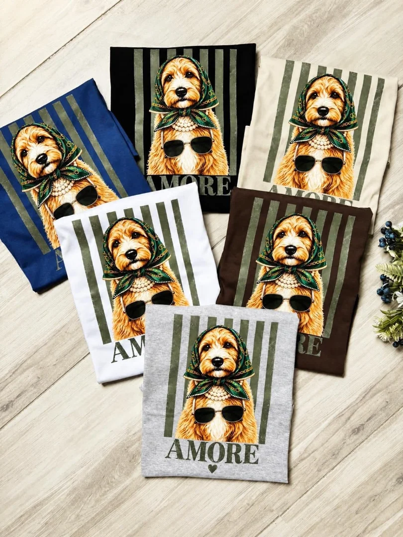 Remera Estampado Caniche Algodón - Imagen 3