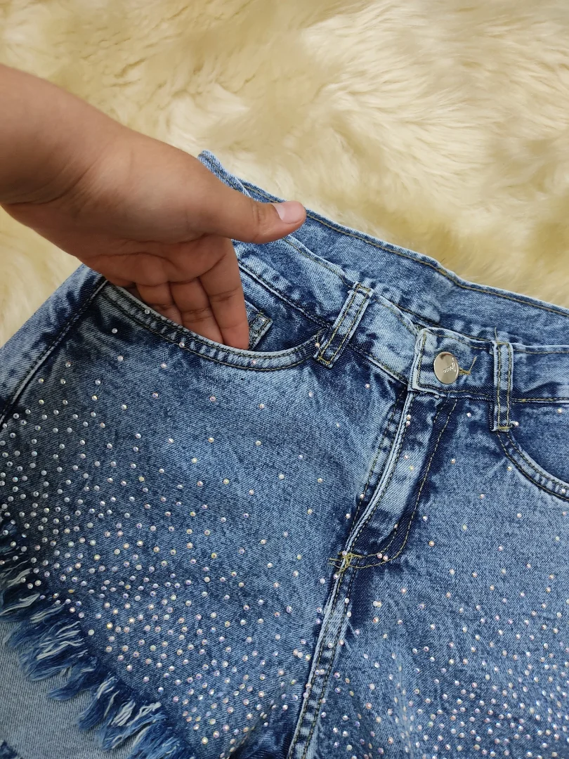 Short Jean con Strass - Imagen 2