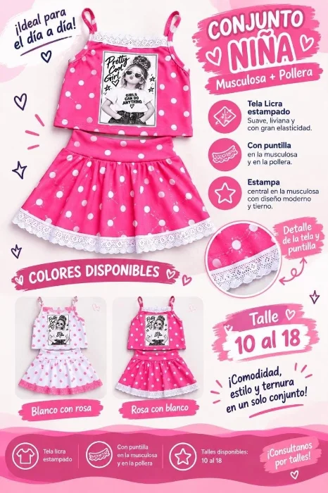 Conjuntos Lunar de Nena con Estampa