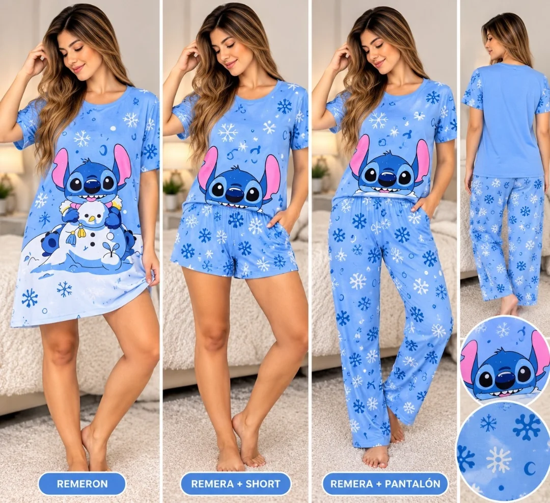 Pijama 4 Piezas Import - Imagen 1