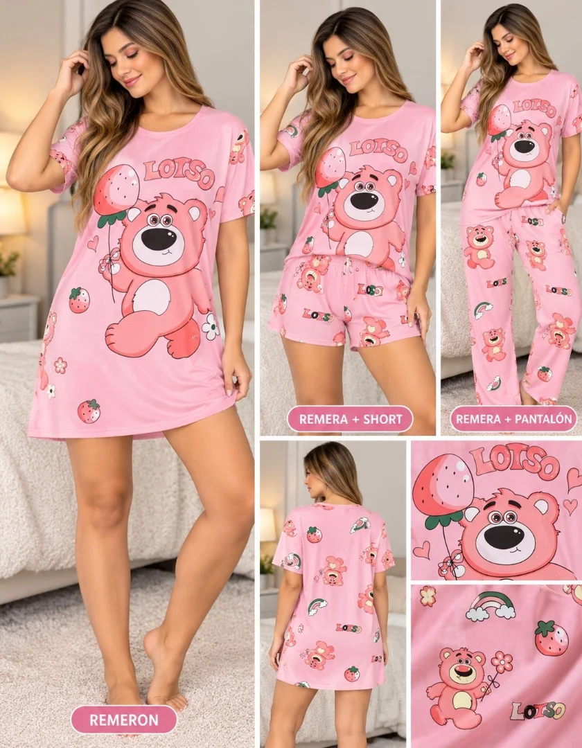 Pijama 4 Piezas Import - Imagen 5