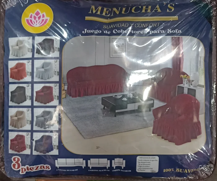 Juego de Cobertores para Sofá de 3 Piezas