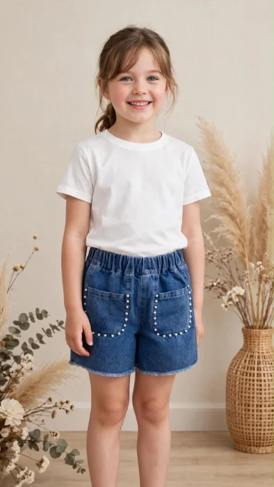 Shorts con Perlita Importado - Nena