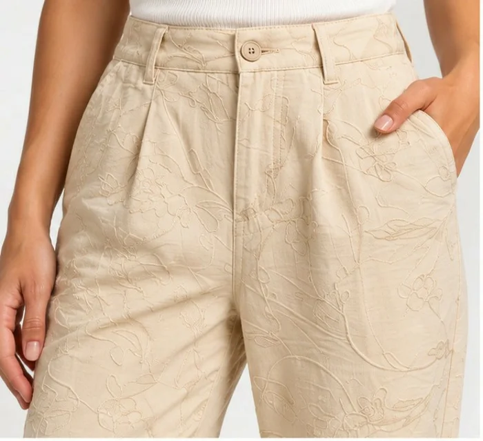 Pantalon de Lino Bordado Amalfi Sastrero"