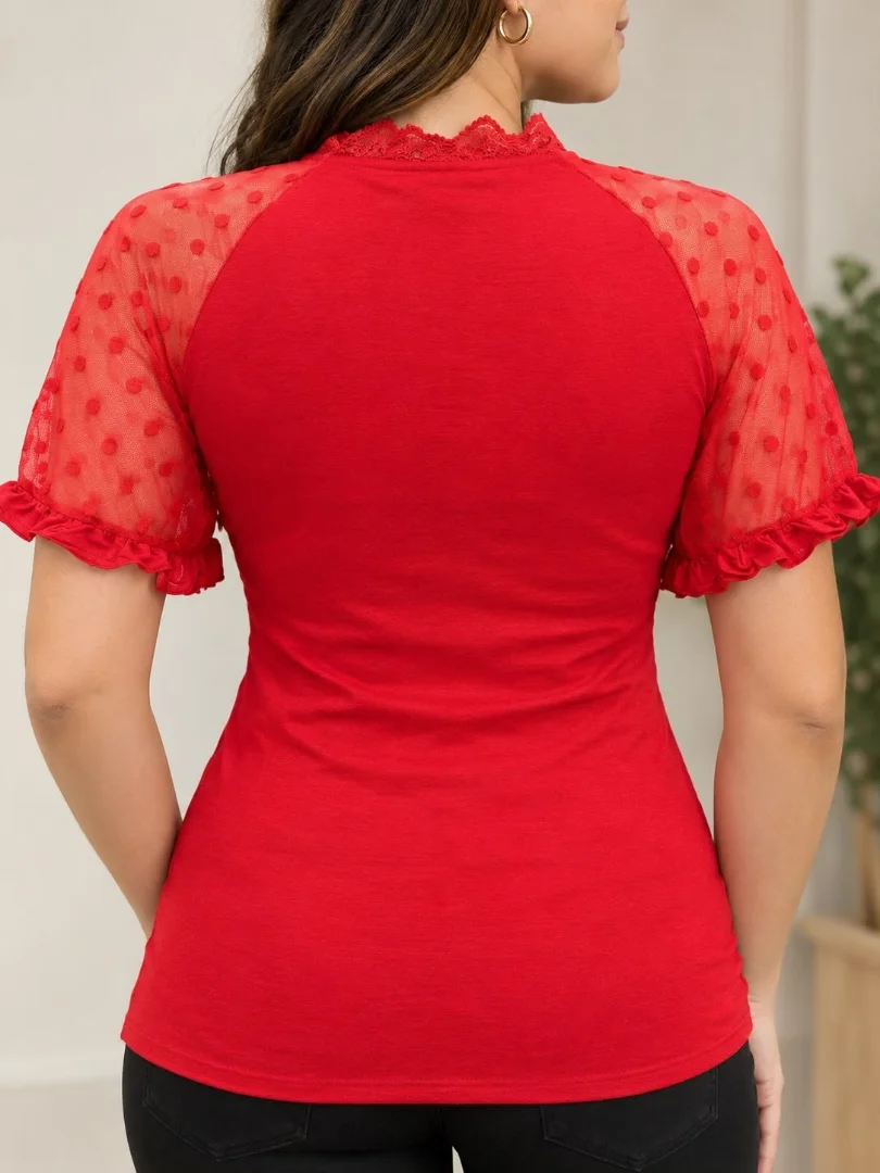 Remera de Lino y Puntilla - Imagen 2