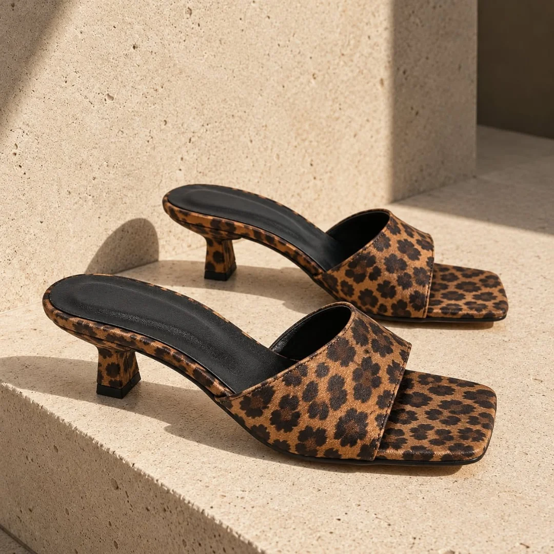 Sandalias de Faja Bianca Print Taco Chupete - Imagen 2