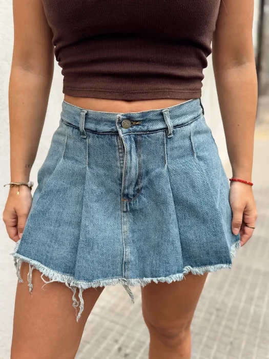 Short Pollera Oxido Tableado