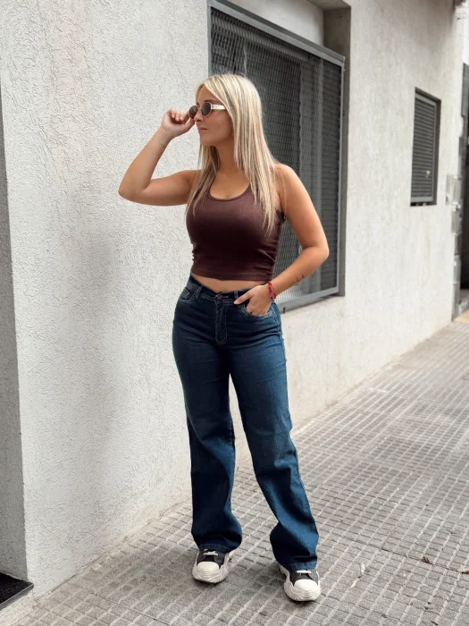 Wide Leg Oxido Elastizado