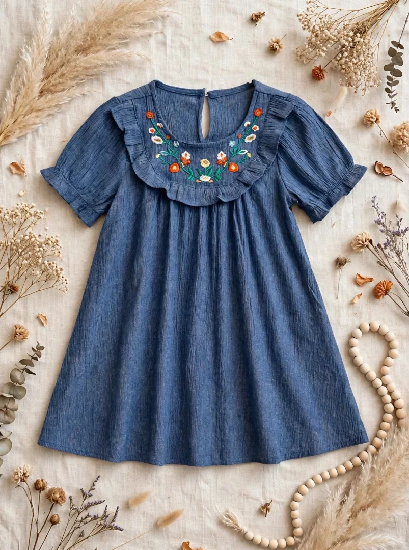 Vestido con Bordado y Voladito Importado Nena - 70eb76f2-955d-401c-b5b9-1e15fccaceb0.jpeg