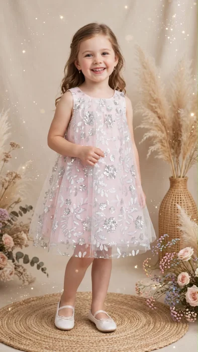 Vestido con Brillo y Cierre Atrás Importado - Nena