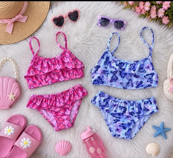 Bikini con Volado Lycra Anti Cloro