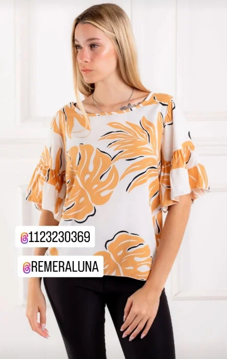 Remera Lino con Spandex T.2 al 8