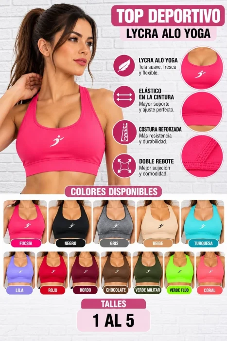 Top Deportivo Tira Ancha Doble Rebote