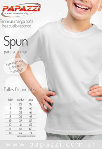 Remera Spun Lisa para Sublimar