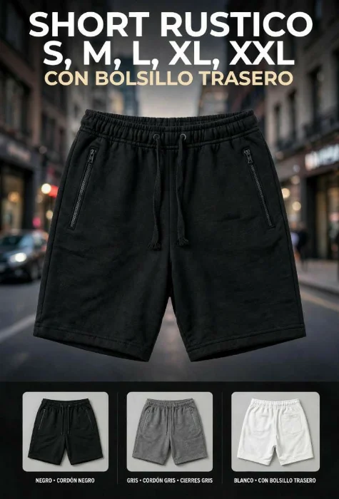 Bermudas Rusticas con Cierres
