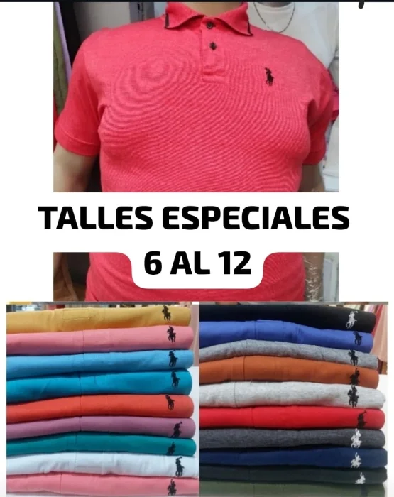 Chombas de Polo de Algodón Talles Especiales