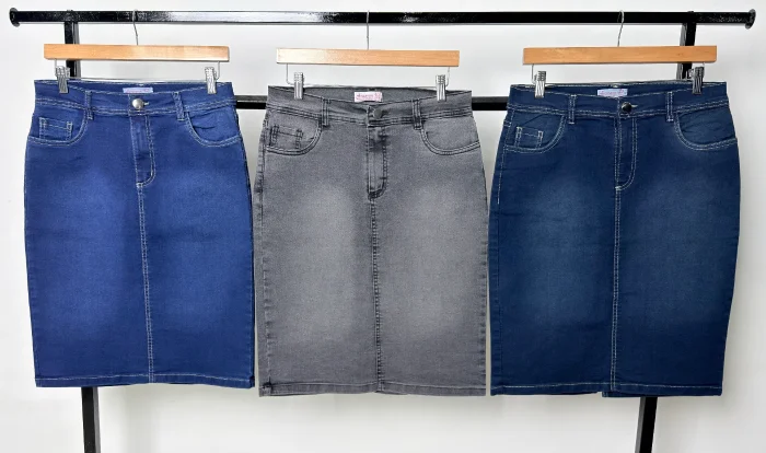 Pollera Jeans Elastizado